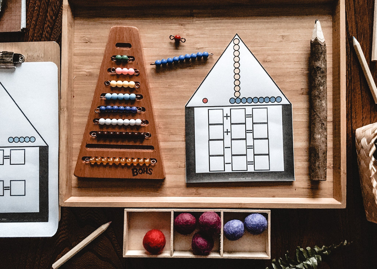 Colored Bead Fact Families to 10 - subscription - montessorikiwi