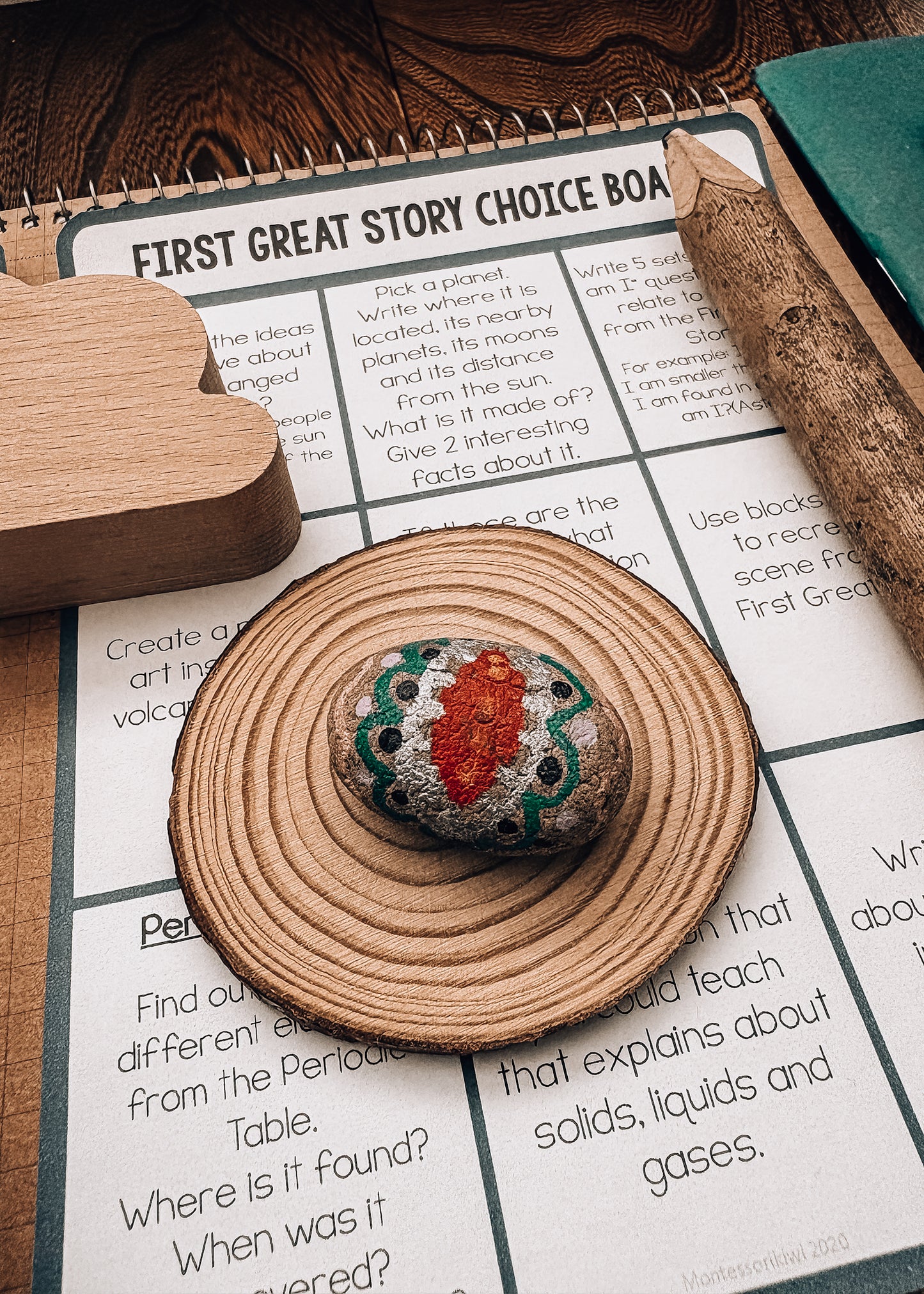Montessori First Great Story Choice Board | Cosmic Education Printable (cosmic)