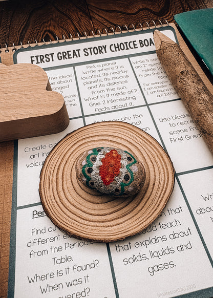 Montessori First Great Story Choice Board | Cosmic Education Printable (cosmic)