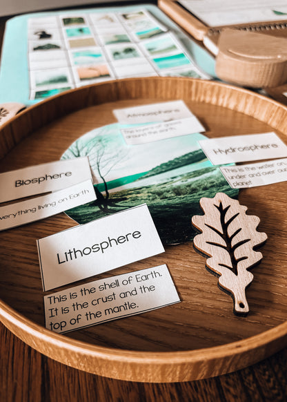 Montessori Spheres of the Earth Printable | Earth Systems & Cosmic Education  (cosmic)