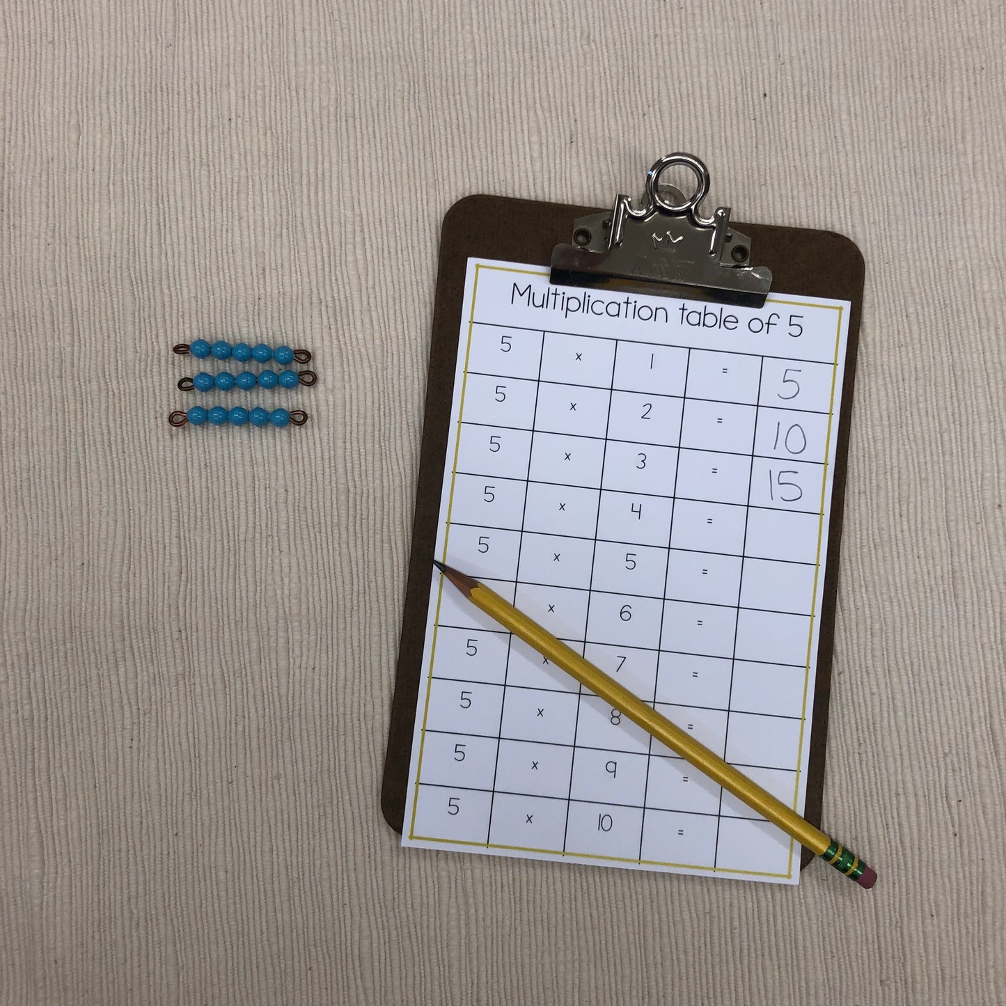 Multiplication Tables - subscription - montessorikiwi