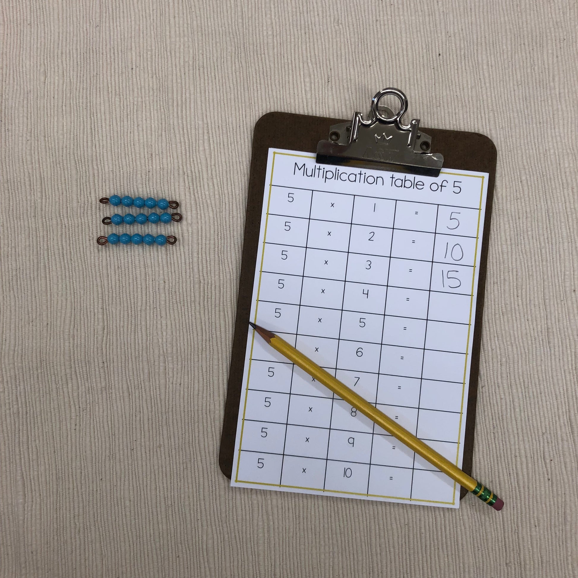 Multiplication Tables - subscription - montessorikiwi