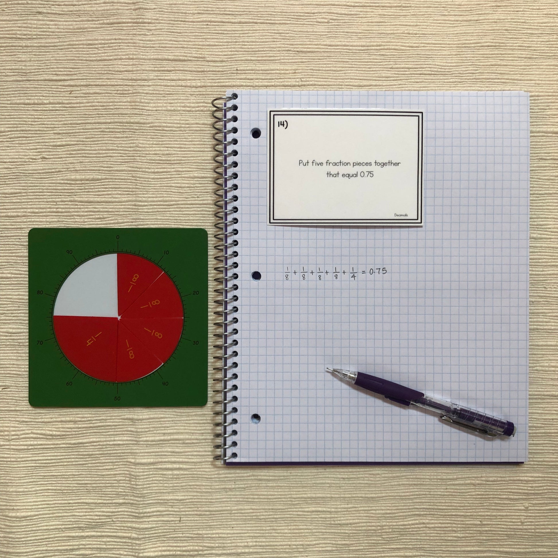 Converting Fractions to Decimals Task Cards - subscription - montessorikiwi