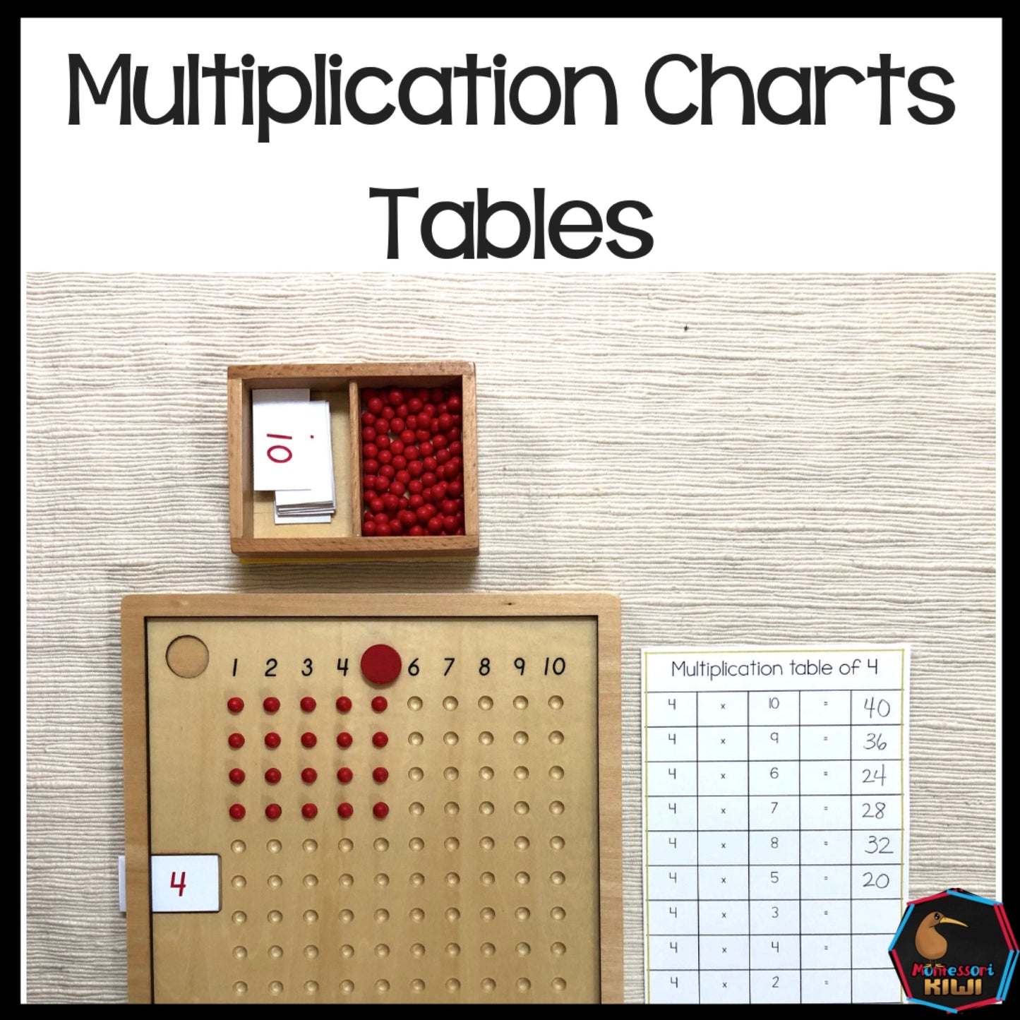 Multiplication Tables - subscription - montessorikiwi