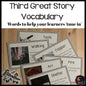 Vocab words for Third Great Story (cosmic) (subscription) - montessorikiwi