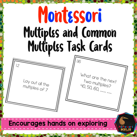 Montessori Multiples and Common Multiples - subscription - montessorikiwi