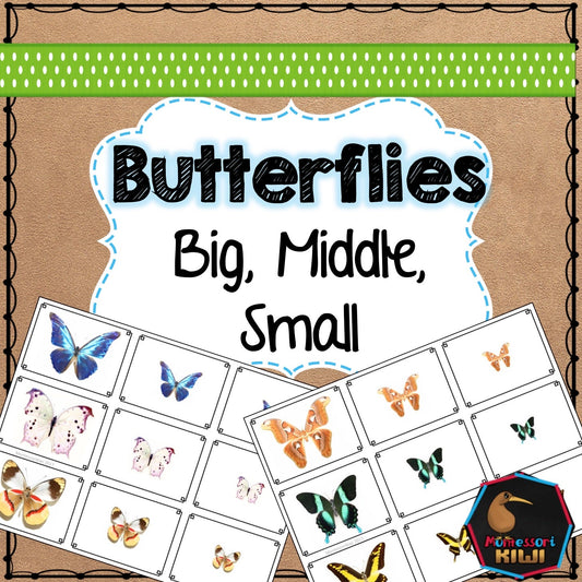 Butterfly Spring Themed Math Sorting - subscription - montessorikiwi