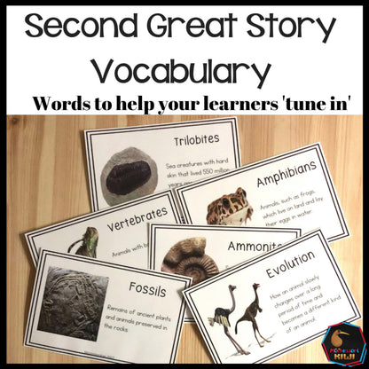 Vocab words for Second Great Story (cosmic) (subscription) - montessorikiwi