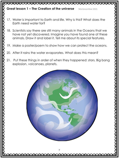 Elementary Discussion Questions (cosmic) - subscription - montessorikiwi