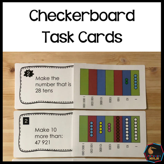 Montessori Checkerboard Task cards - subscription - montessorikiwi