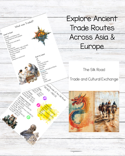 Montessori Silk Road Study (Ages 8–12) – Explore Trade, Culture & History Through Engaging Activities