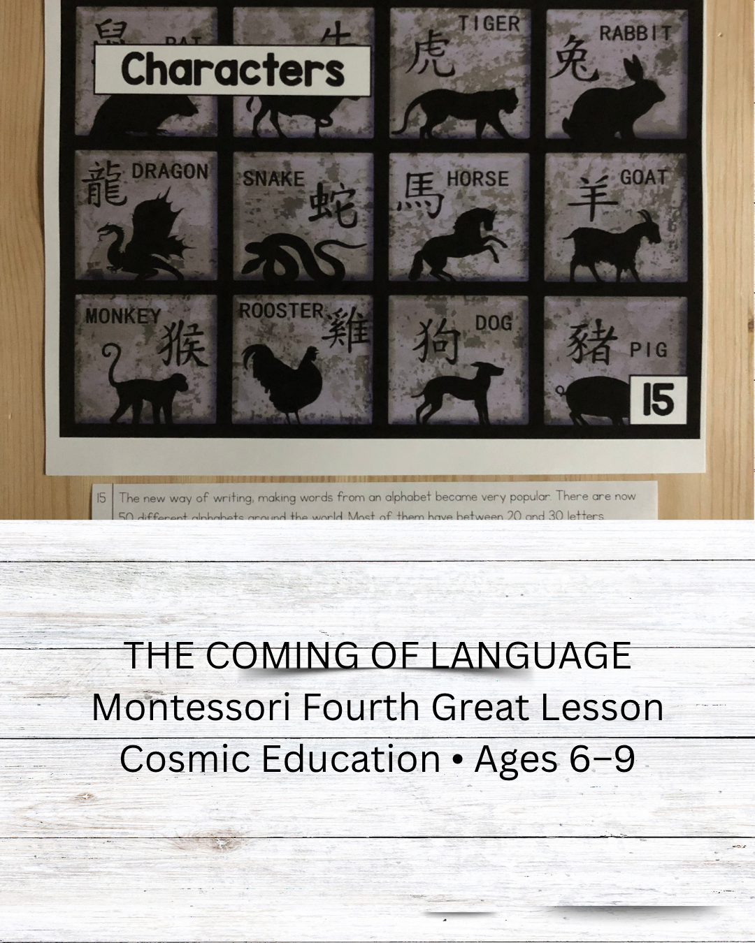 Montessori Fourth Great Story Bundle: The Coming of Language | Cosmic Education Printable Activities