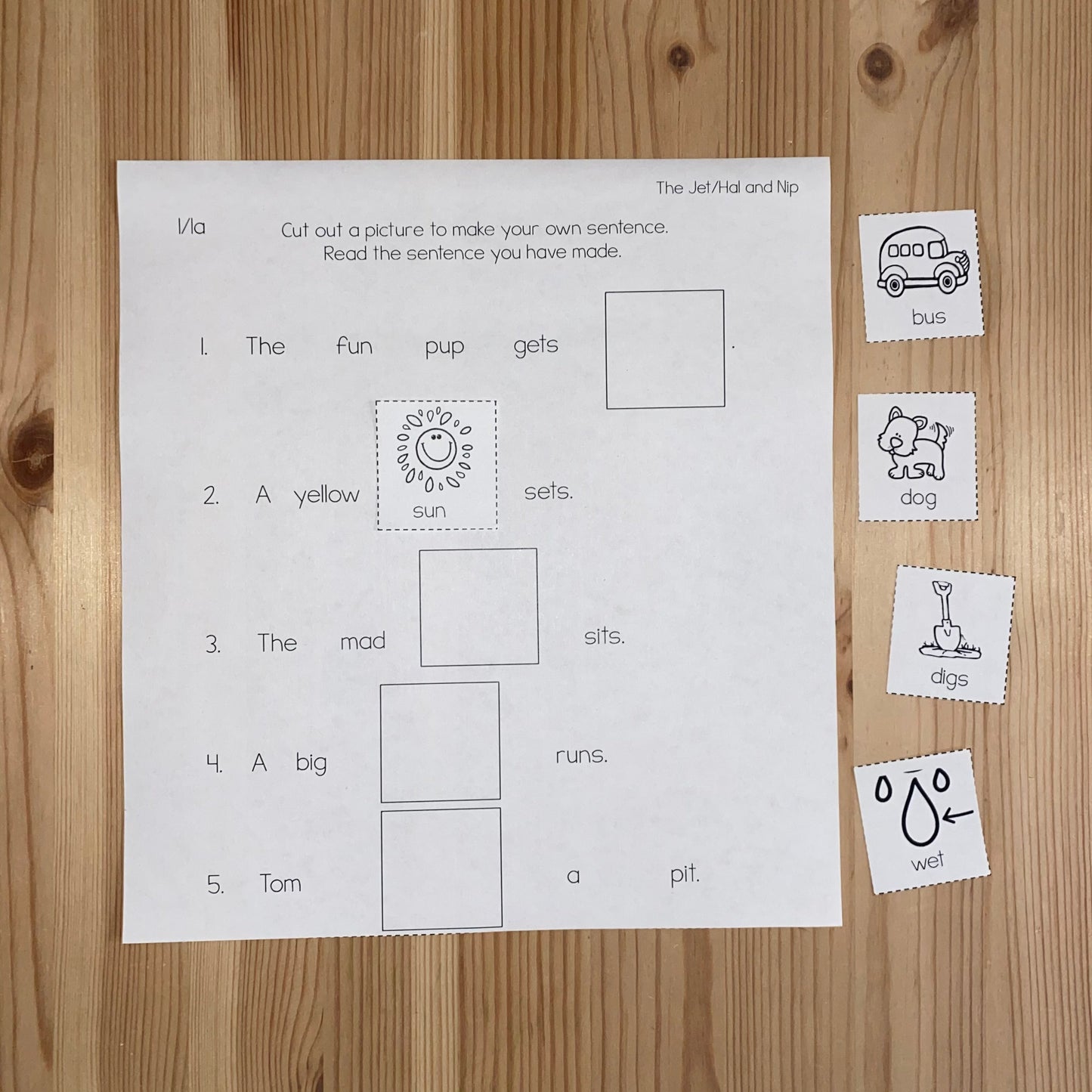 Montessori Phonetic Grammar - Proficiency Sentences Set 1  (literacy) subscription - montessorikiwi