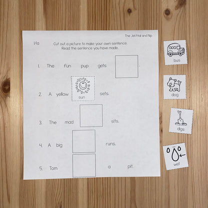 Montessori Phonetic Grammar - Proficiency Sentences Set 1  (literacy) subscription - montessorikiwi