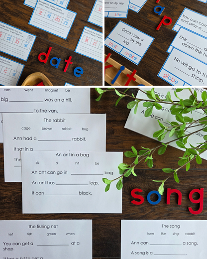 Modern Montessori Science of Reading Bundle , Modern Learn to Read Bundle for home and school (For ages 4-8)