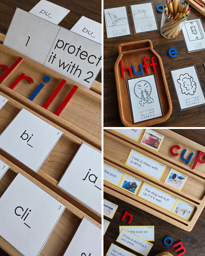 Modern Montessori Science of Reading Bundle , Modern Learn to Read Bundle for home and school (For ages 4-8)