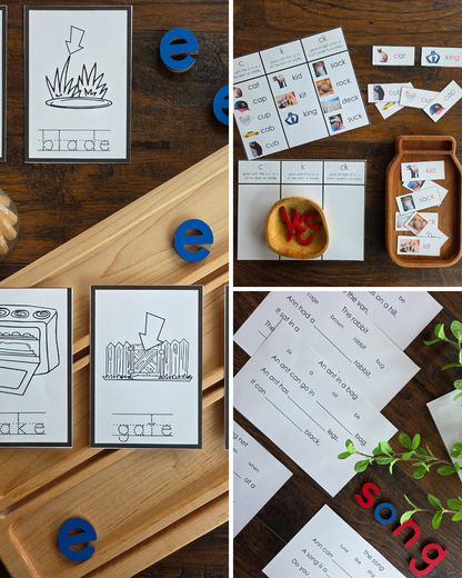 Modern Montessori Science of Reading Bundle , Modern Learn to Read Bundle for home and school (For ages 4-8)