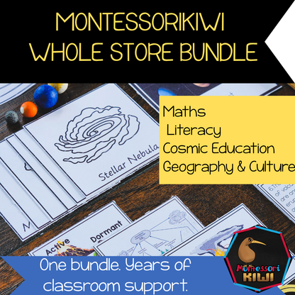 Montessori Printable Curriculum Bundle | Preschool, Elementary, Math, Literacy & Cosmic