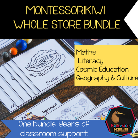 Montessori Printable Curriculum Bundle | Preschool, Elementary, Math, Literacy & Cosmic