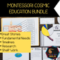 Montessori Cosmic Education Bundle | Great Lessons, Fundamental Needs & Shelf Work Ages 6–12