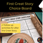 Montessori First Great Story Choice Board | Cosmic Education Printable (cosmic)