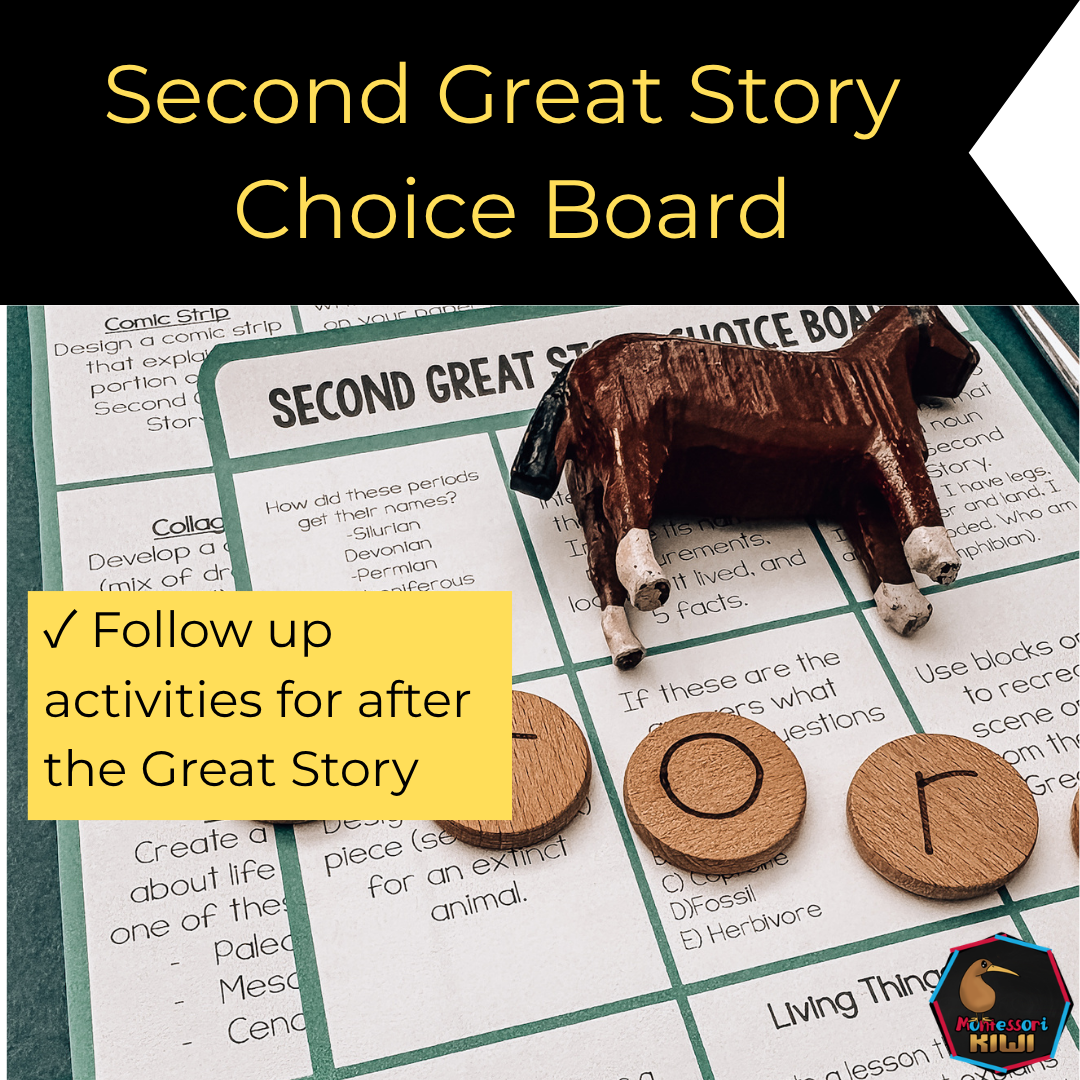Second Great Story Choice Board | Montessori Cosmic Education Follow-Up Activities for Kids(cosmic)