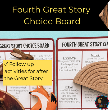 Fourth Great Story Choice Board Montessori | Cosmic Education Follow-Up Activities for Kids(cosmic) (cosmic)