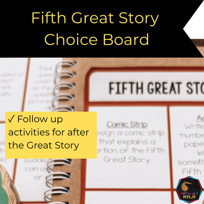 Fifth Great Story Choice Board Montessori Cosmic Education Follow-Up Activities for Kids(cosmic) (cosmic)