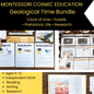 Montessori Geological Time & Timeline of Life Bundle | Clock of Eras, Fossils & Prehistoric Life