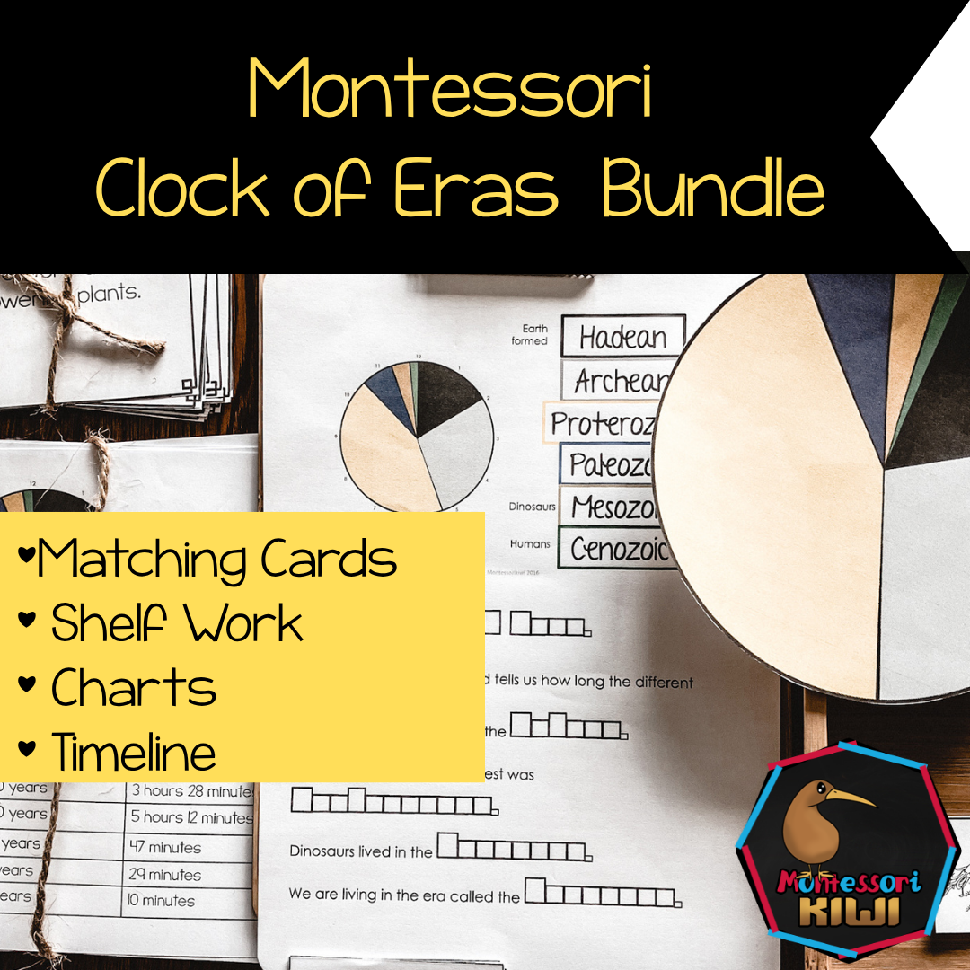 Montessori Clock of Eras Bundle | Timeline of Life & Earth History Support Materials (Timeline of Life & Earth History)
