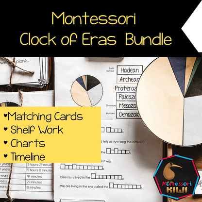 Montessori Clock of Eras Bundle | Timeline of Life & Earth History Support Materials (Timeline of Life & Earth History)