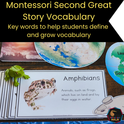 Montessori Second Great Story Vocabulary Cards | The Coming of Life | Cosmic Education Printable (Ages 6–9) (cosmic)