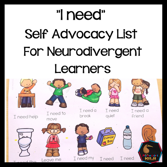 Self Advocacy communication aide for Neurodivergent learners - subscription - montessorikiwi