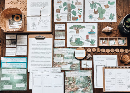 Montessori Plant Adaptations Pack (Ages 7–11) – Explore Survival & Environments Through Inquiry Learning