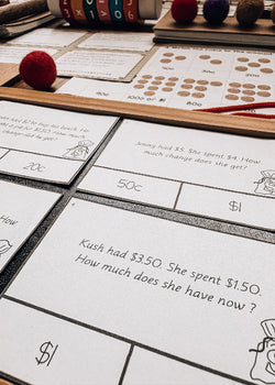 New Zealand Money Word Problems | Giving Change Self-Checking Clip Cards
