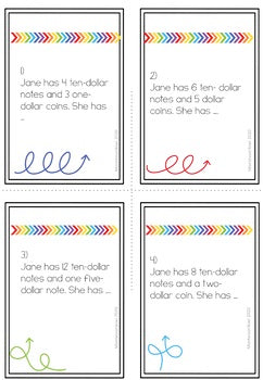 New Zealand Money Place Value Task Cards | Level 3 Addition to $1000