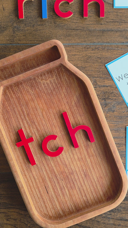 Modern Montessori Reading: tch clip and flip cards ending sound cards for learn ch vs tch (literacy)