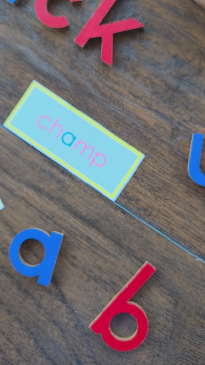 Modern Montessori Reading SOR Digraph picture to word match (literacy)