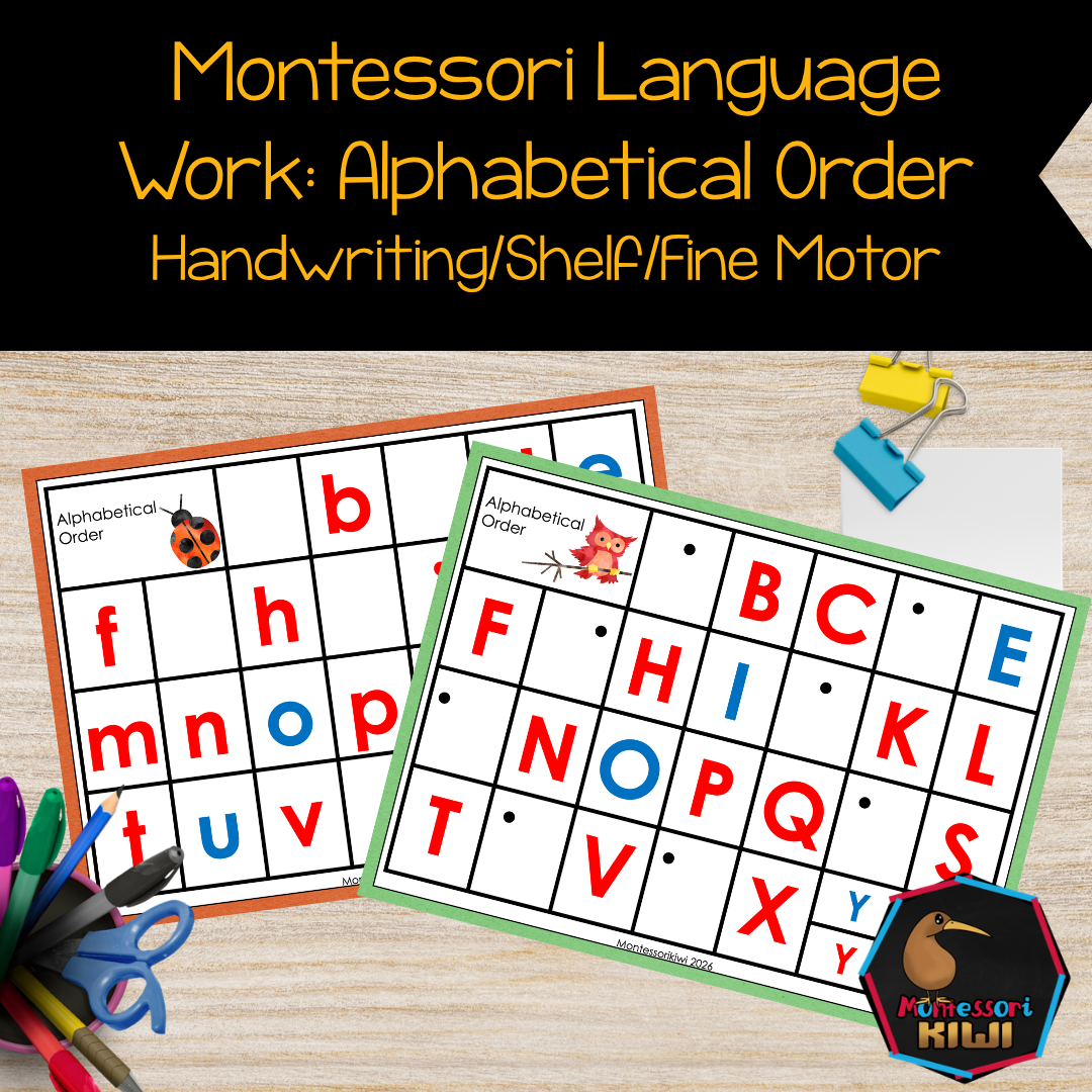 Hands-On Alphabet Alphabetical Order Activities | Montessori Literacy Printable (literacy)