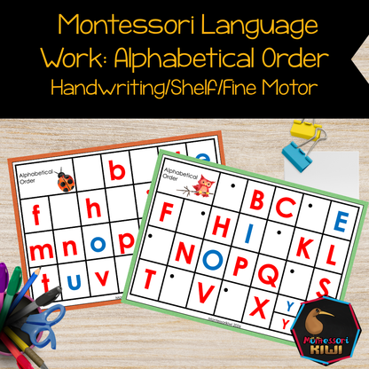 Hands-On Alphabet Alphabetical Order Activities | Montessori Literacy Printable (literacy)