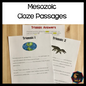 Mesozoic Cloze Resources - Montessori reading material (cosmic) - montessorikiwi