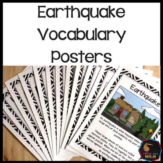 Earthquake Vocabulary Posters - montessorikiwi