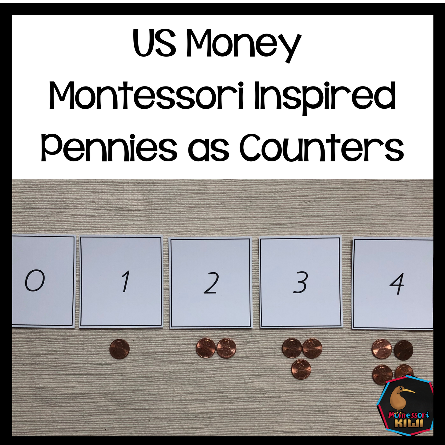 US Money Montessori Inspired Pennies as Counters - montessorikiwi
