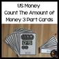 US Money Count The Amount Of Money 3 Part Cards - montessorikiwi