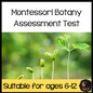 Montessori Botany Test for Assessment - montessorikiwi