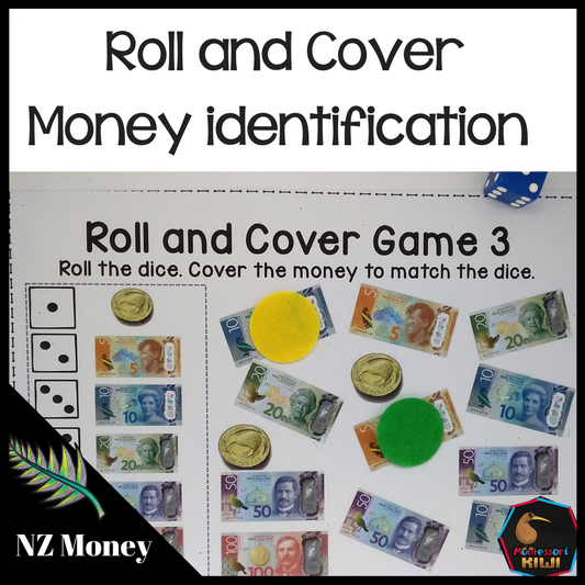 New Zealand Money level 1: roll and cover game - montessorikiwi