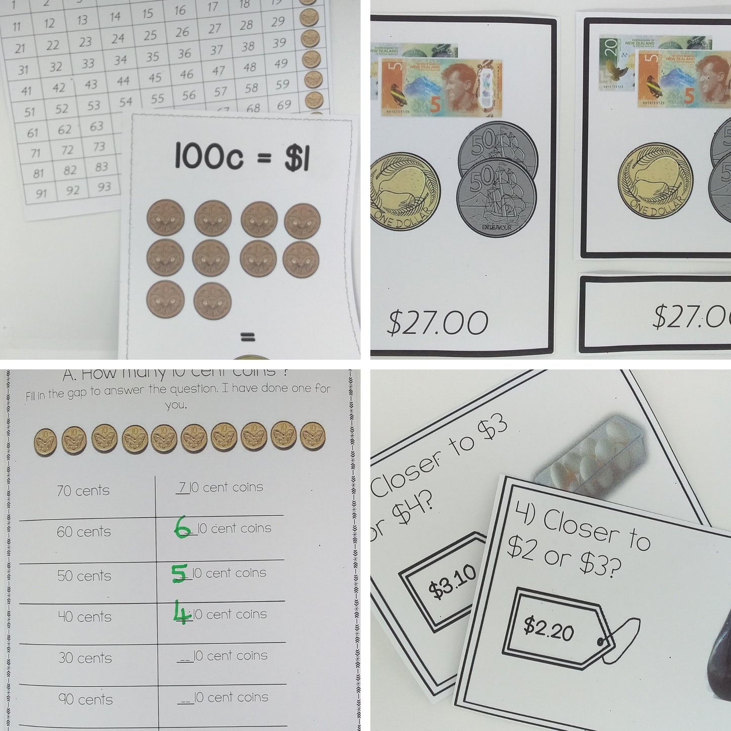 New Zealand Money mega Bundle Levels 1, 2, 3 - montessorikiwi