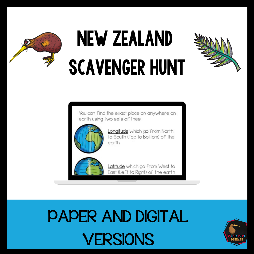 New Zealand Scavenger Hunt works with Google Classroom™ - Digital - montessorikiwi