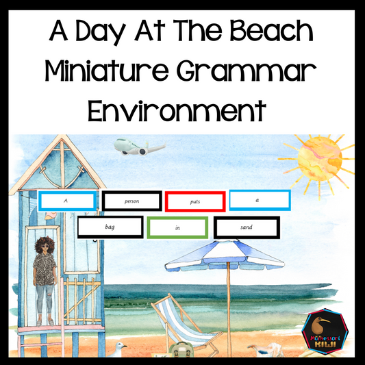 A Day At The Beach Miniature Environment (literacy) - montessorikiwi