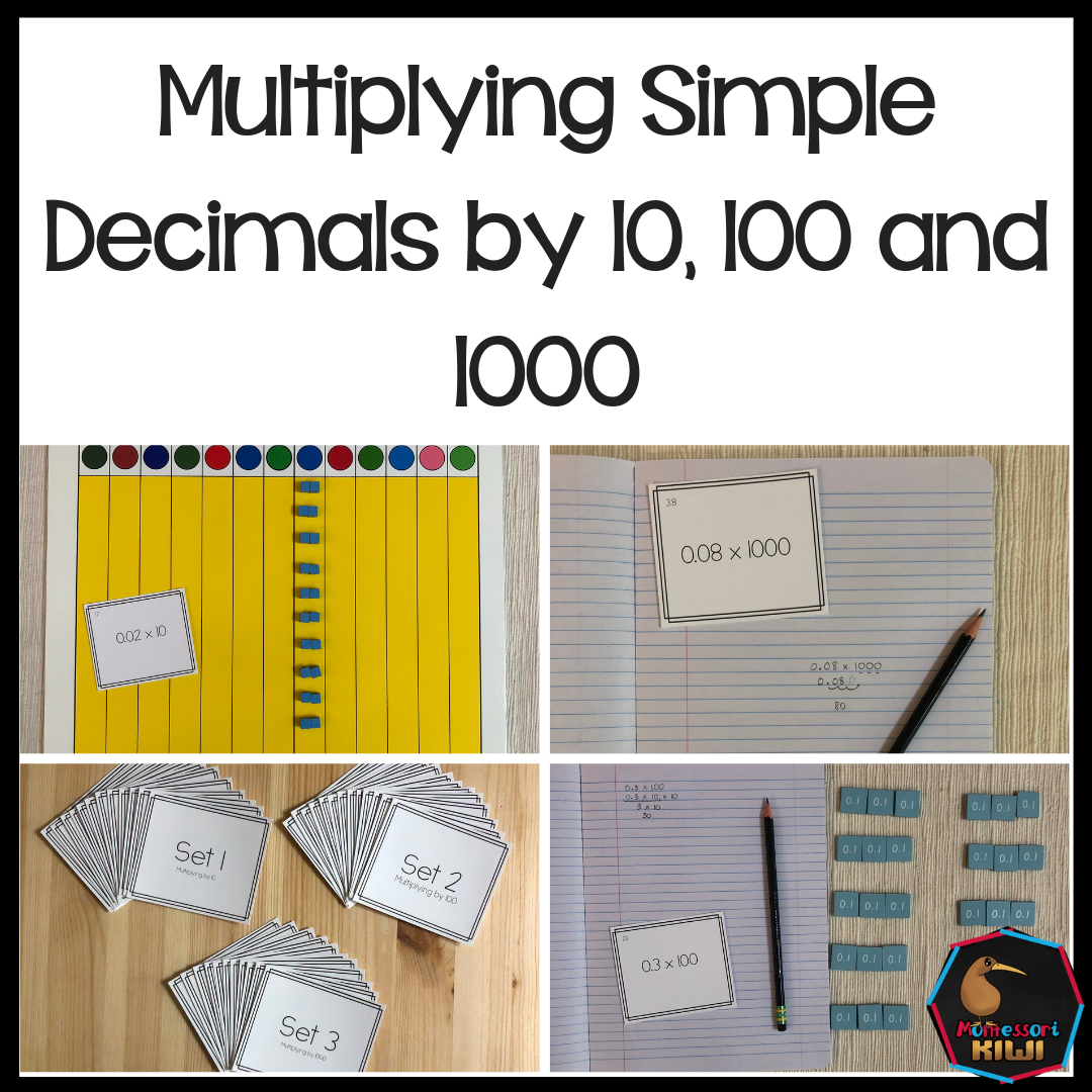 Multiplying decimals by 10, 100 and 1000 - montessorikiwi